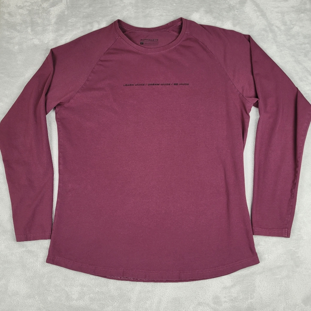 Alphalete Shirt Mens XL Purple Long Sleeve Outdoor Performance Stretch T- Shirt
